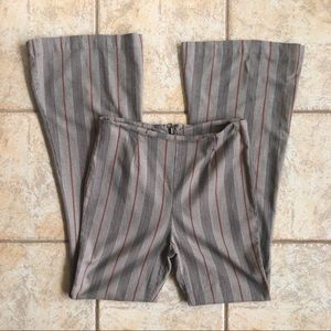Free People Striped 70’s Brown flare pant 4
